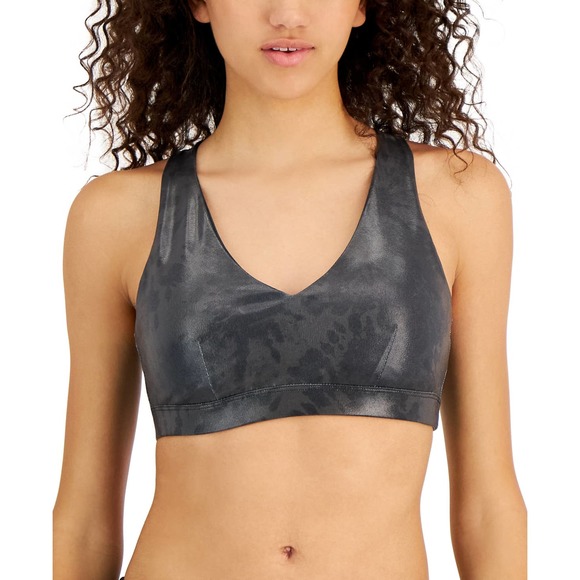Ideology Other - Ideology Spiral Strappy-Back Low Impact Sports Bra-Gray XS/ M